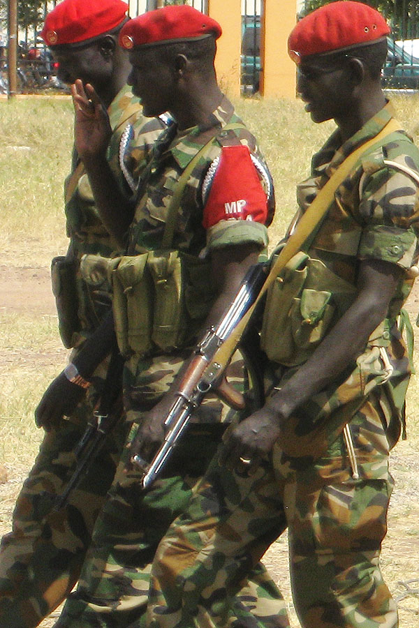 Three SPLA military police